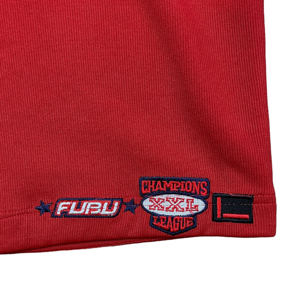 Vintage FUBU Red Short Sleeve Embroidered T-Shirt - Ex Materia