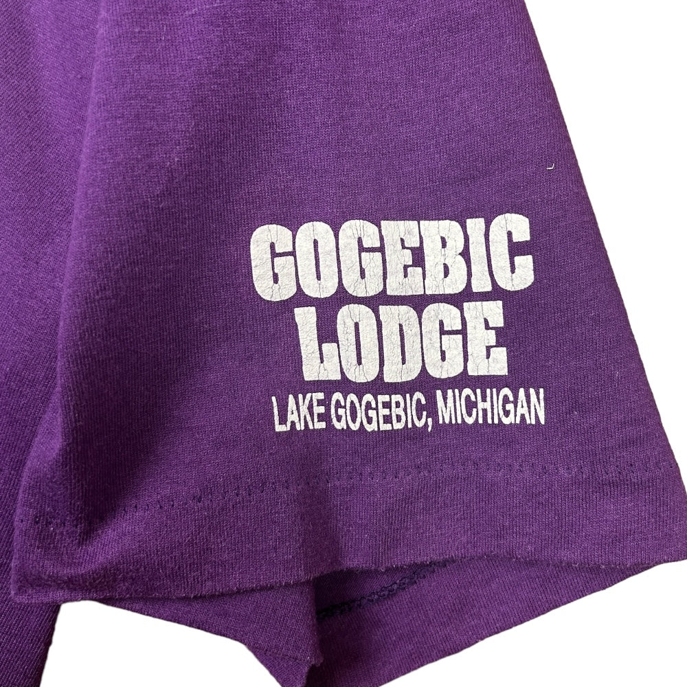 Vintage 90s Purple Ski T-Shirt Single Stitch Made in USA - Ex Materia