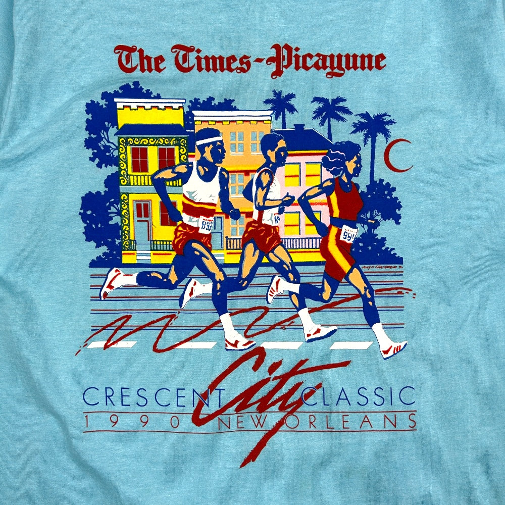 New Orleans Marathon Vintage 90s Running T-Shirt Made in USA - Ex Materia