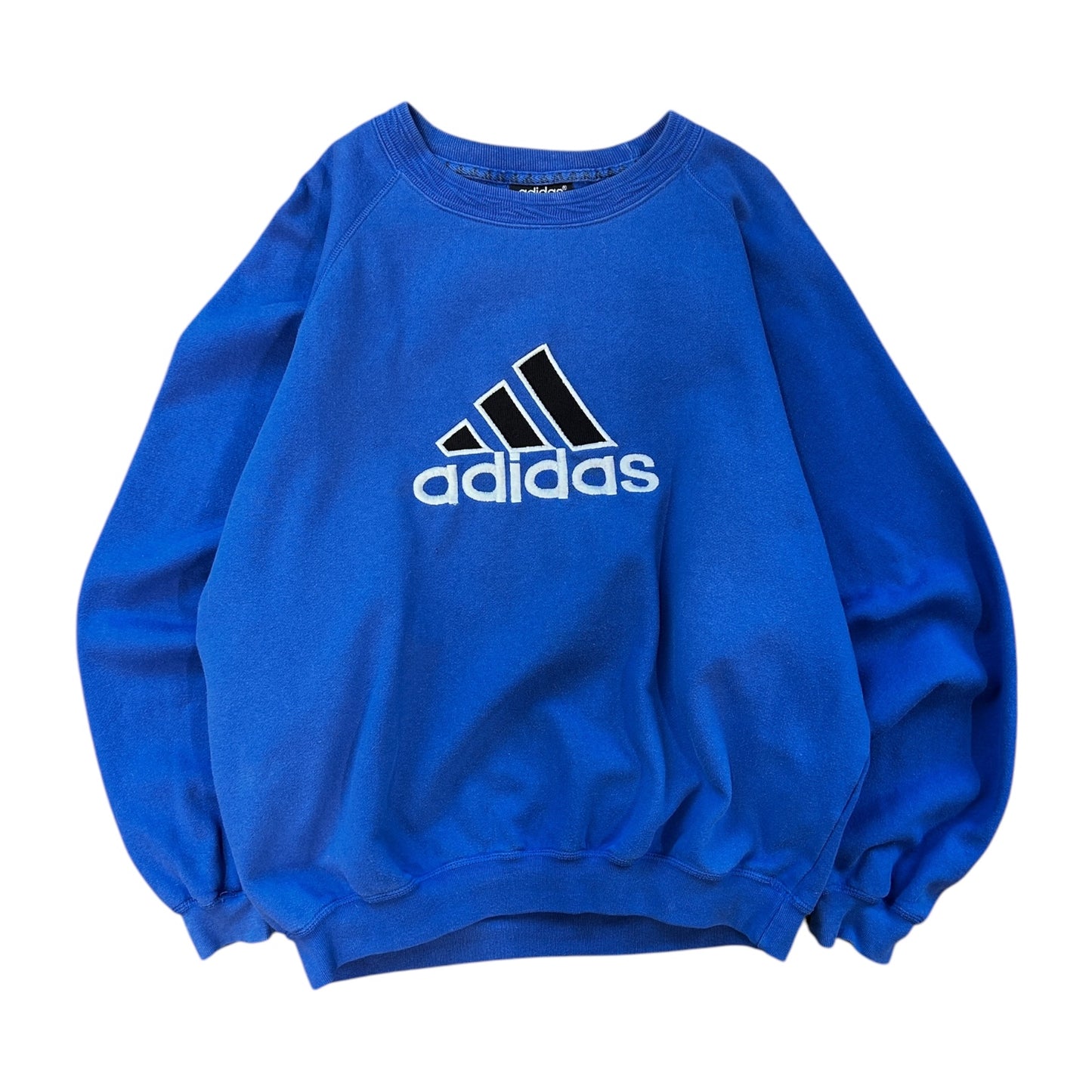 Vintage 90s Blue Adidas Sweatshirt - Ex Materia