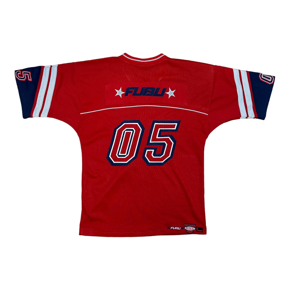 Vintage FUBU Red Short Sleeve Embroidered T-Shirt - Ex Materia