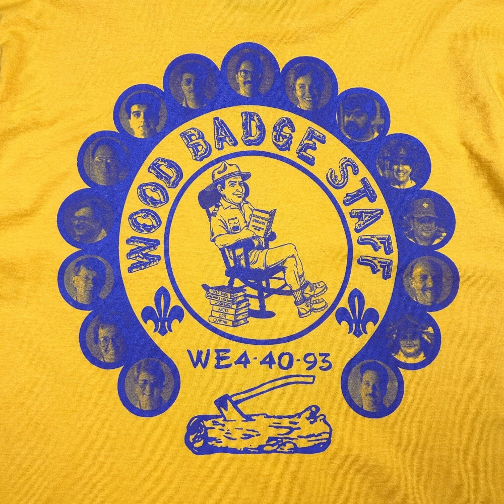Vintage Wood Badge Staff T-Shirt Made in USA - Ex Materia