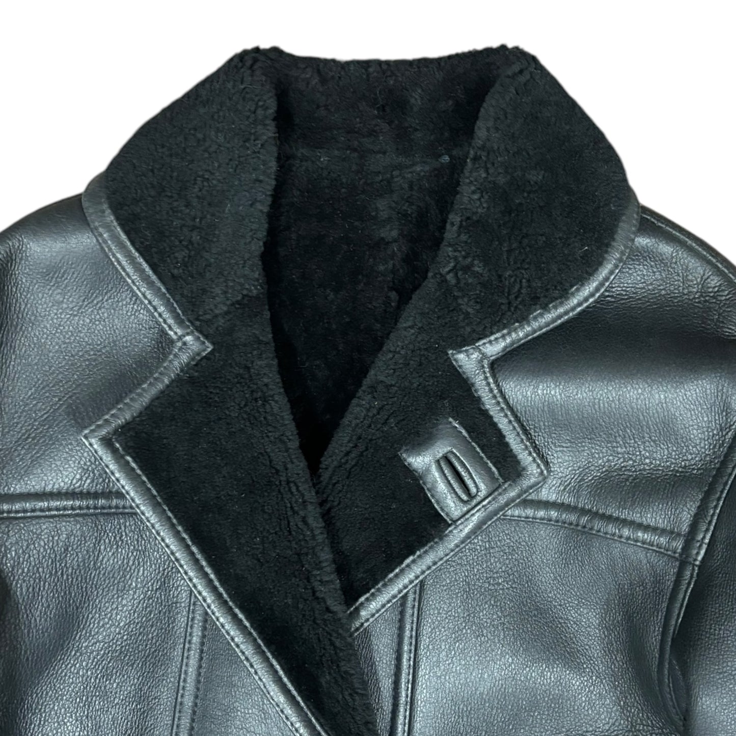 Black Shearling Coat - Ex Materia