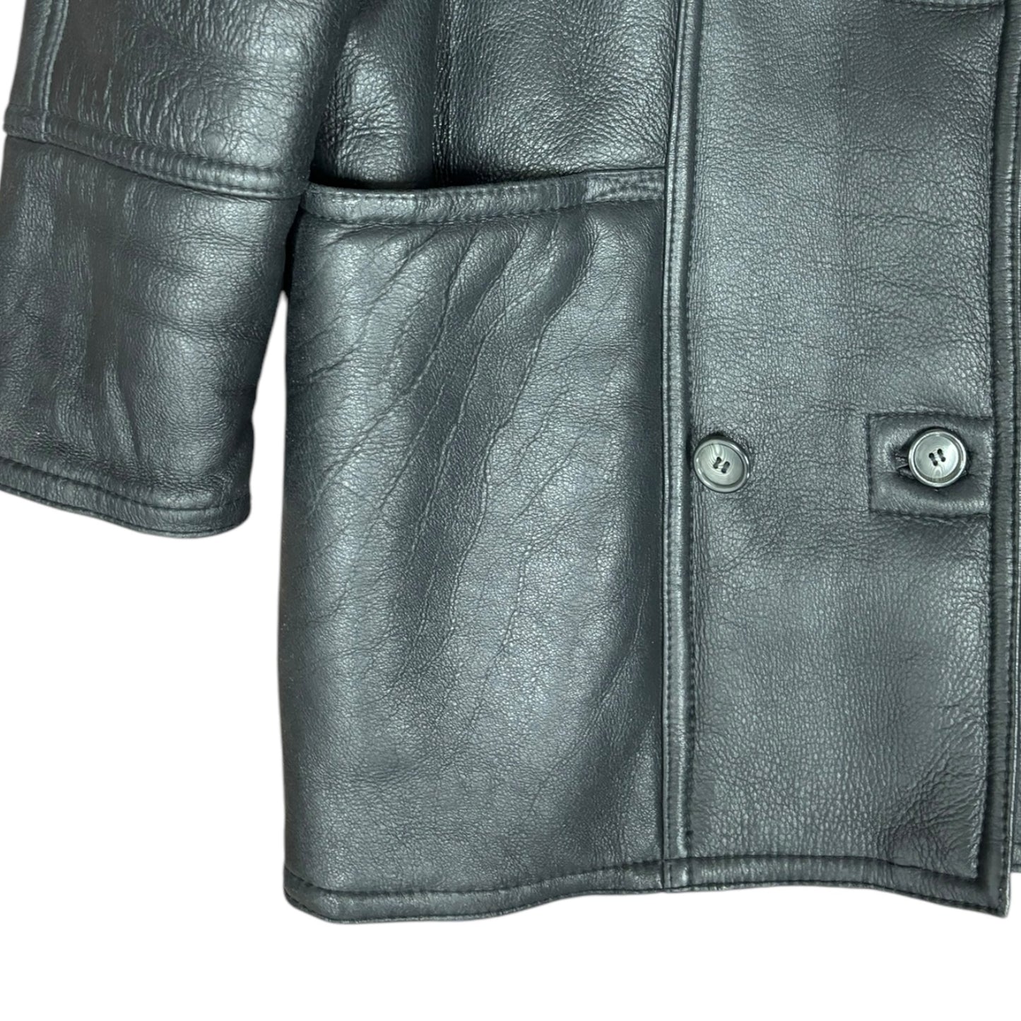 Black Shearling Coat - Ex Materia