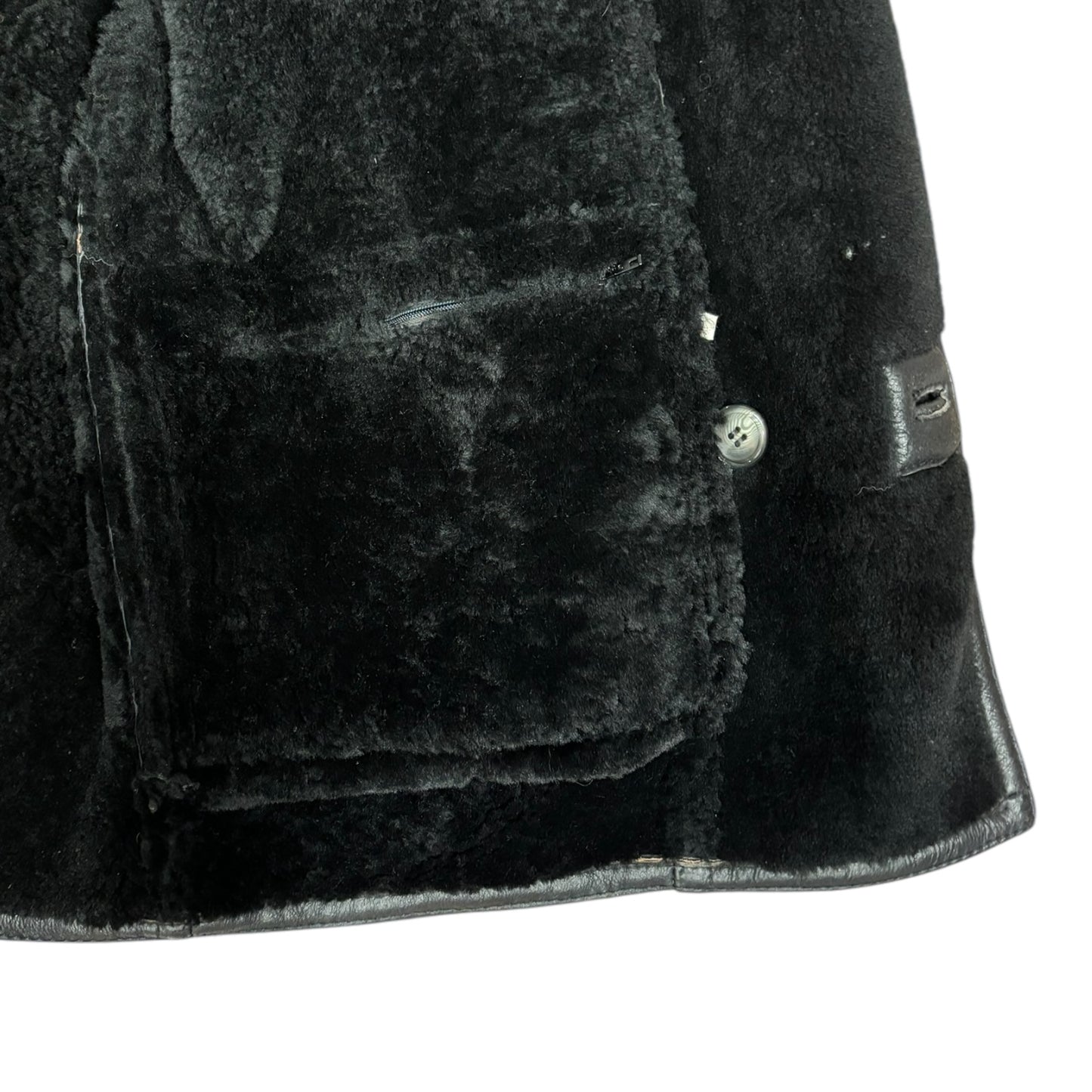 Black Shearling Coat - Ex Materia