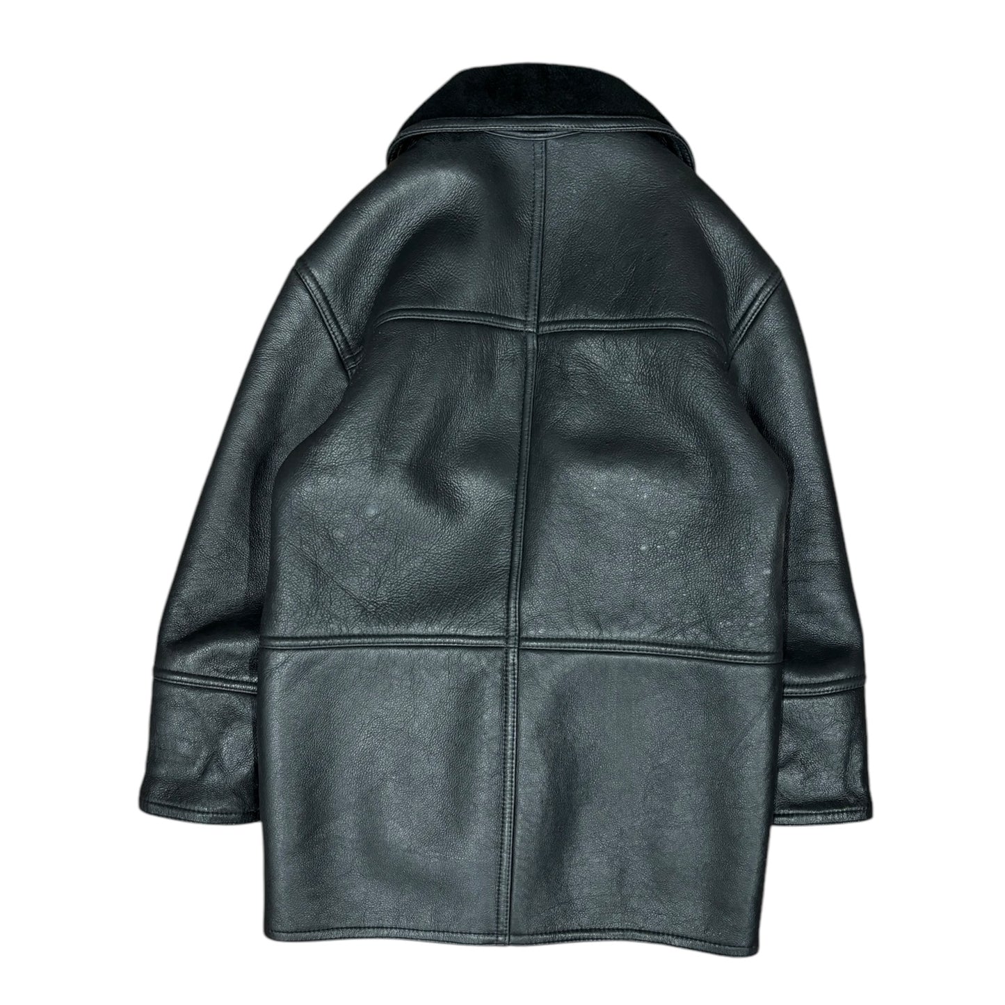 Black Shearling Coat - Ex Materia