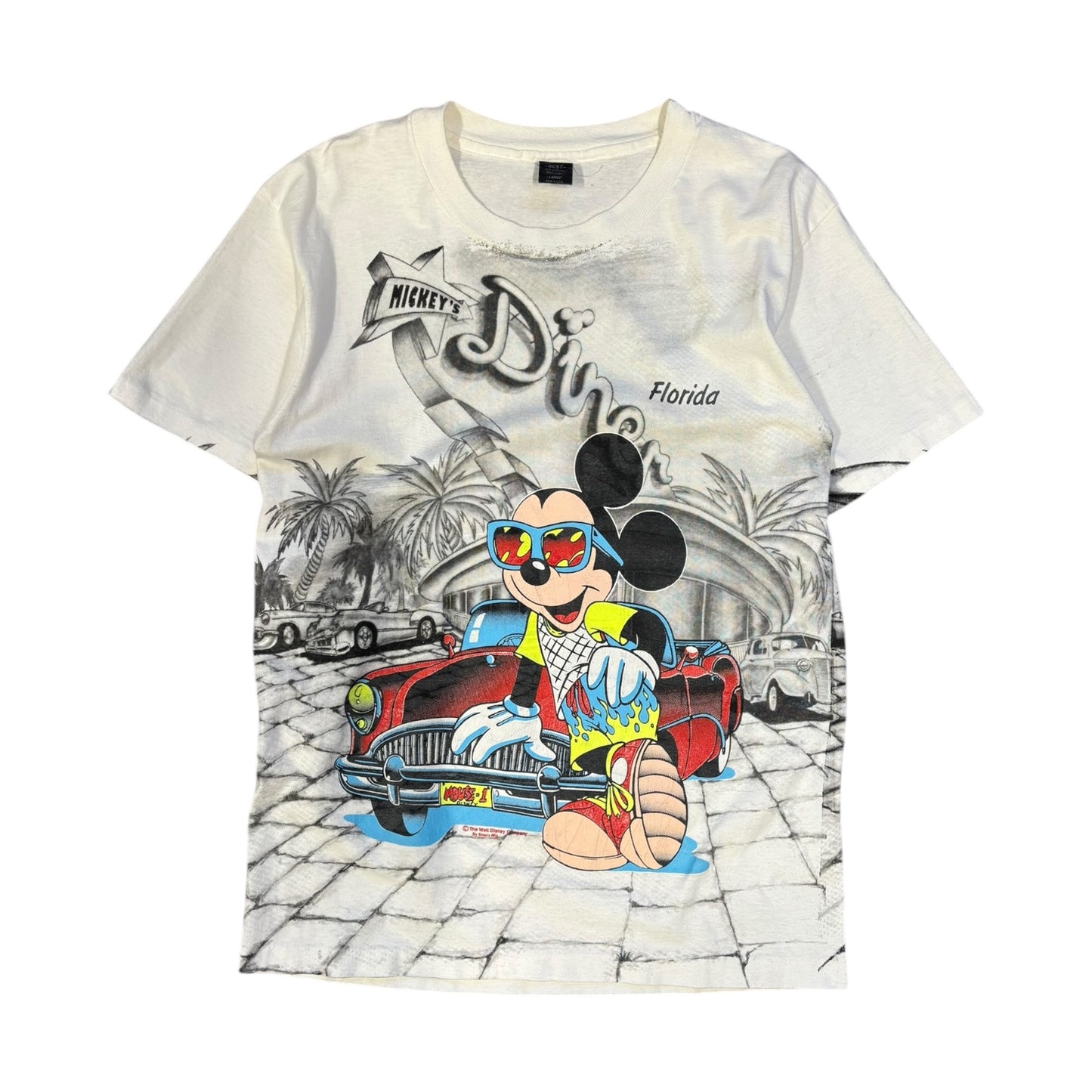 Vintage Disney Mickey Mouse Florida T-Shirt Single Stitch - Ex Materia
