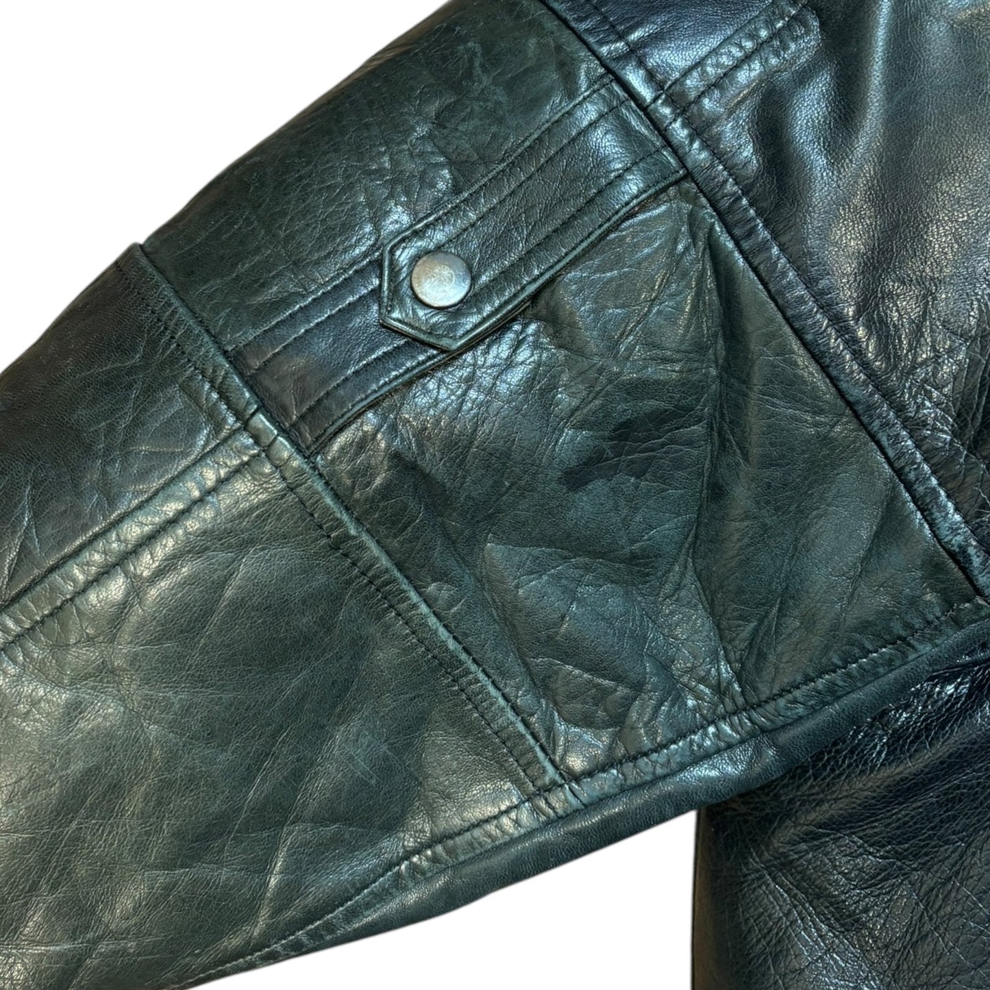 Vintage Leather Bomber Jacket - Ex Materia