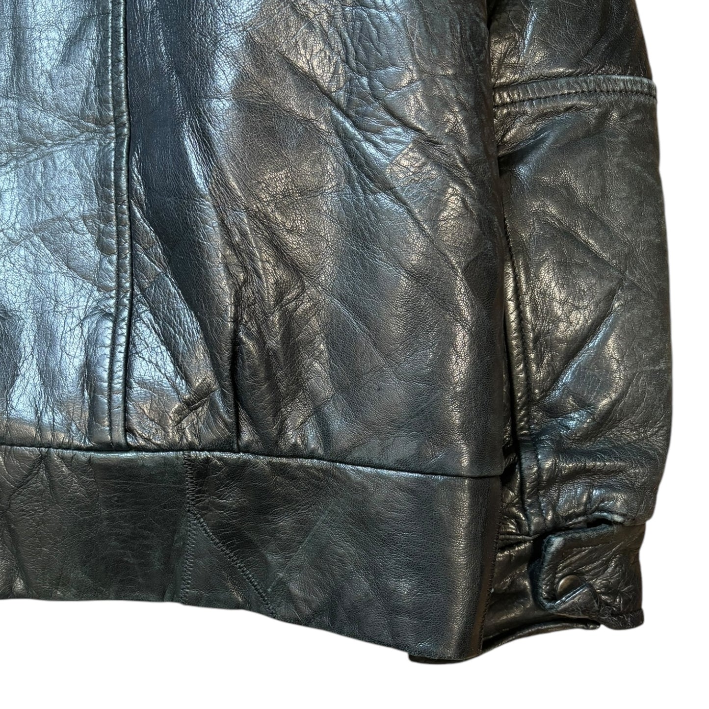 Vintage Leather Bomber Jacket - Ex Materia