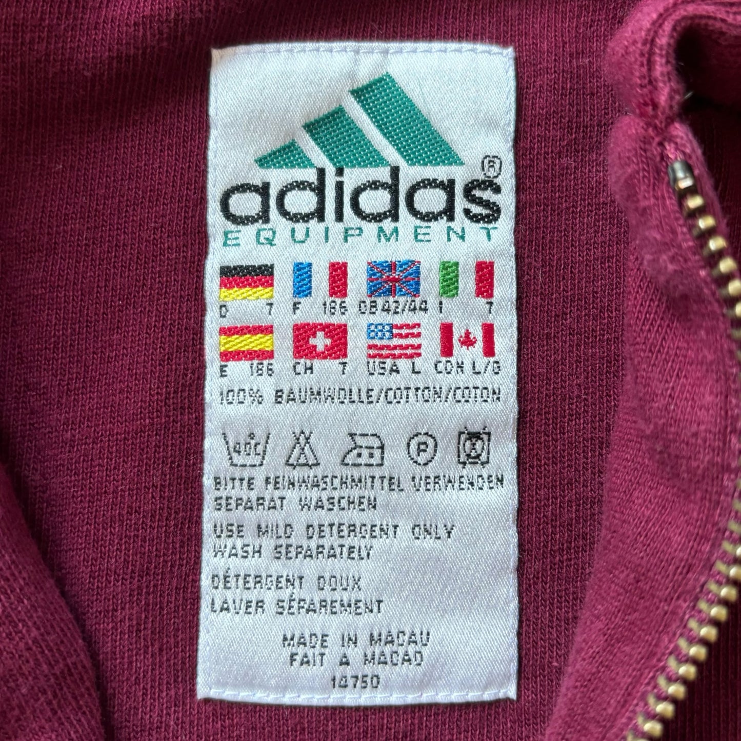 Adidas Equipment Vintage 90’s Half Zip Sweatshirt Crewneck - Ex Materia