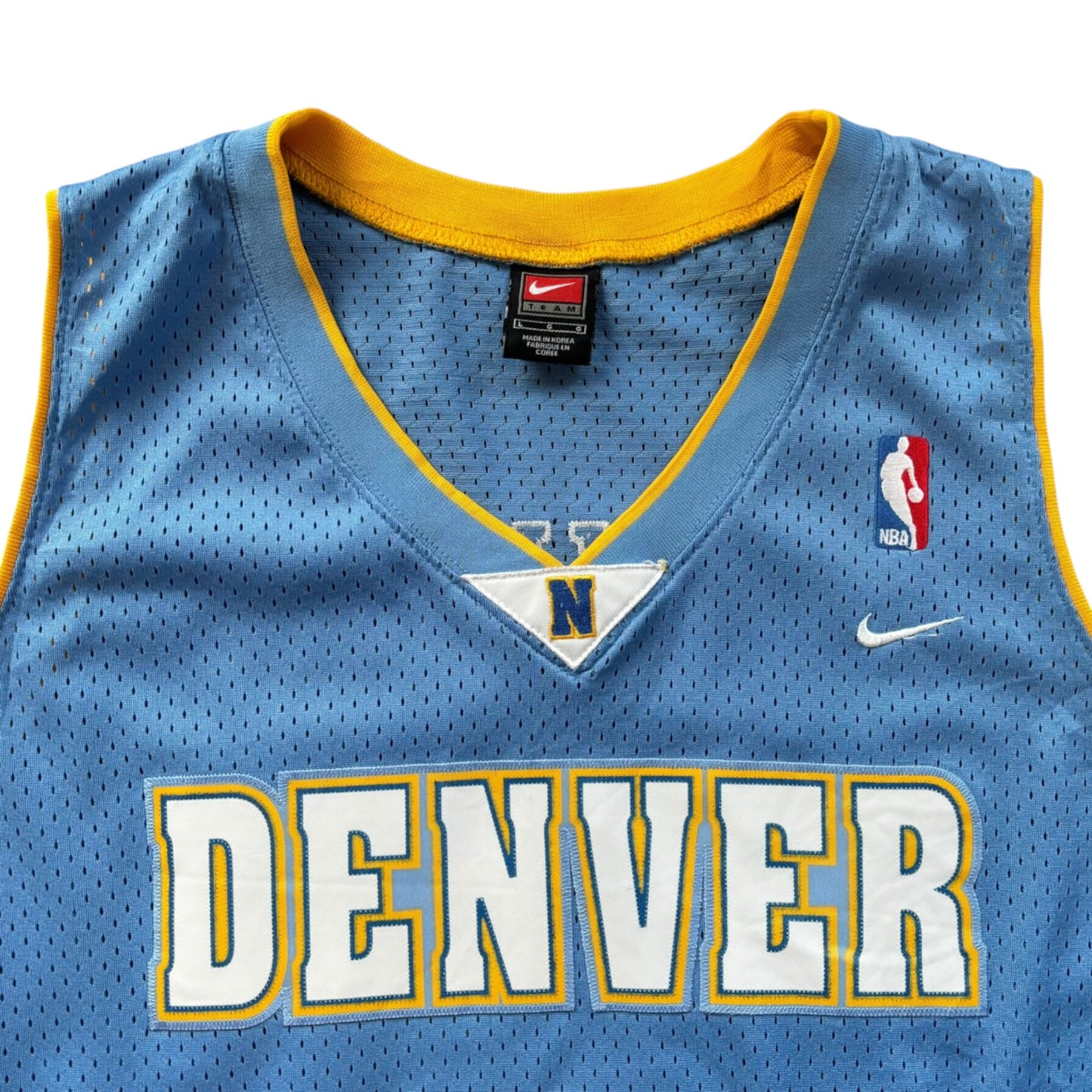 Vintage NBA Denver Nuggets Basketball Jersey #15 Carmelo Anthony Size L Nike - Ex Materia