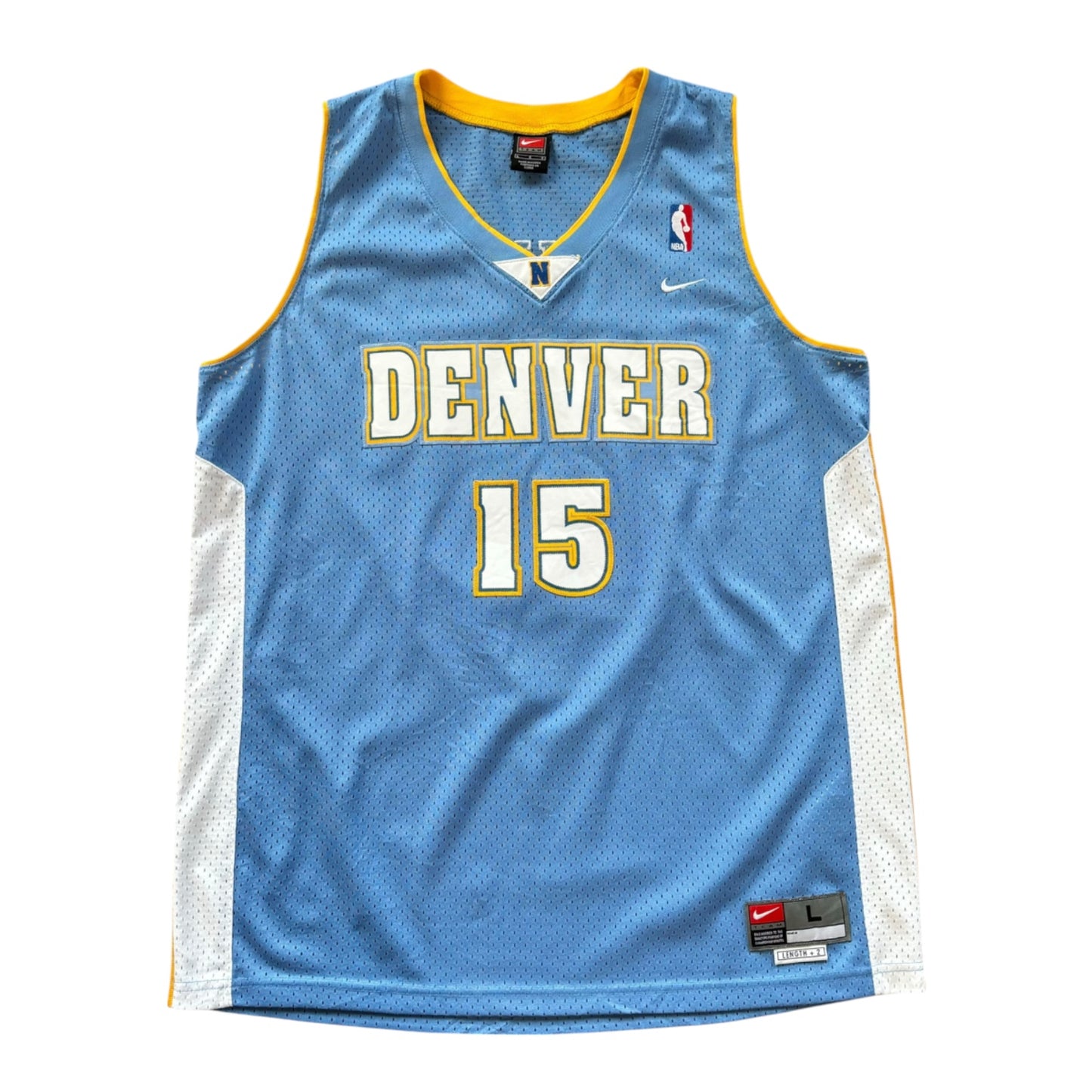 Vintage NBA Denver Nuggets Basketball Jersey #15 Carmelo Anthony Size L Nike - Ex Materia