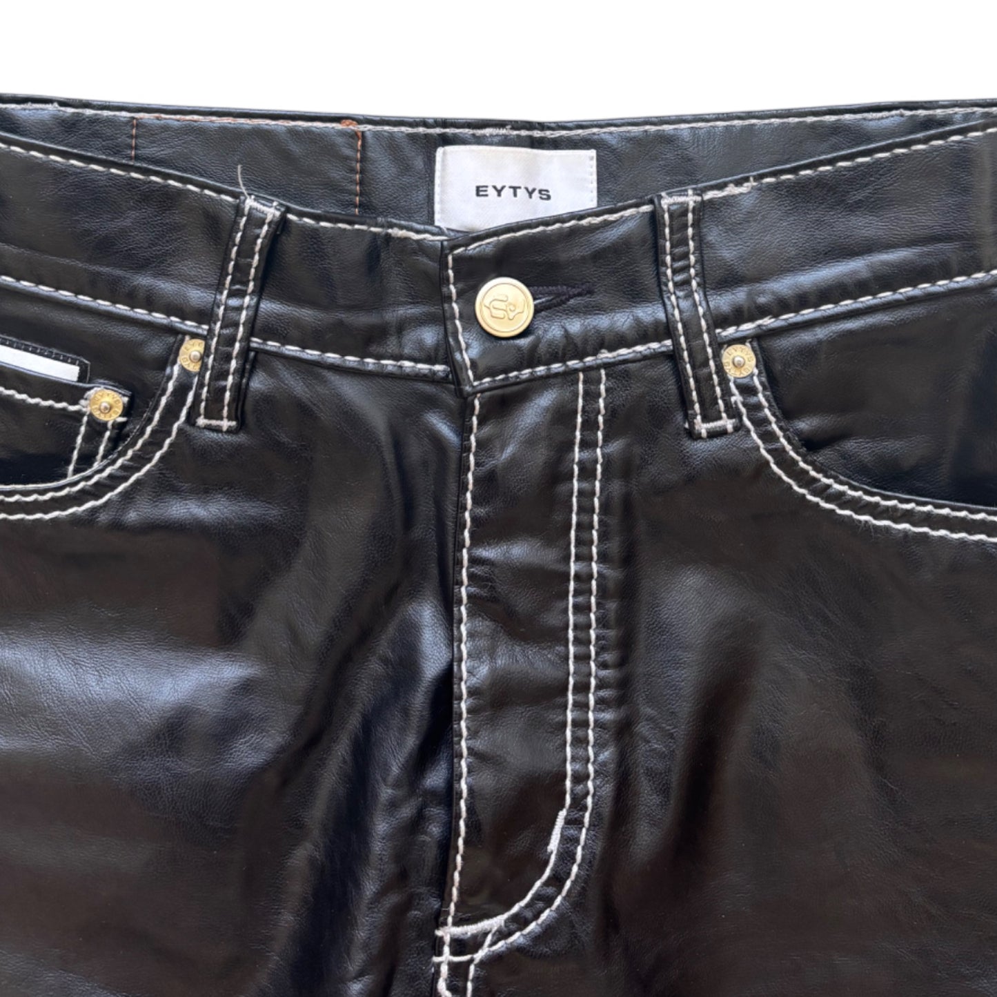 Eytys Benz Vegan Leather Black Pants