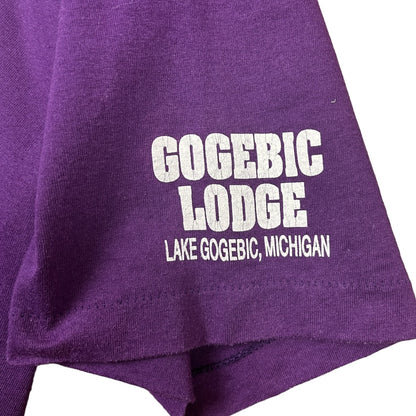 Vintage 90s Purple Ski T-Shirt Single Stitch Made in USA - Ex Materia
