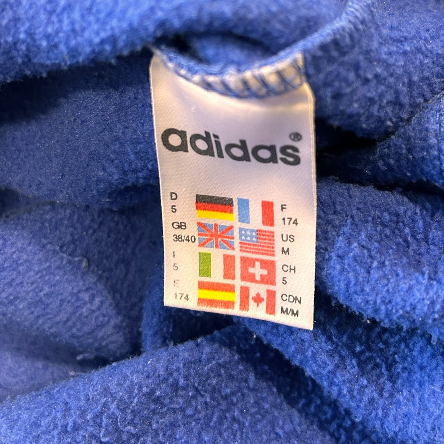 Vintage 90s  Blue Adidas Sweatshirt - Ex Materia