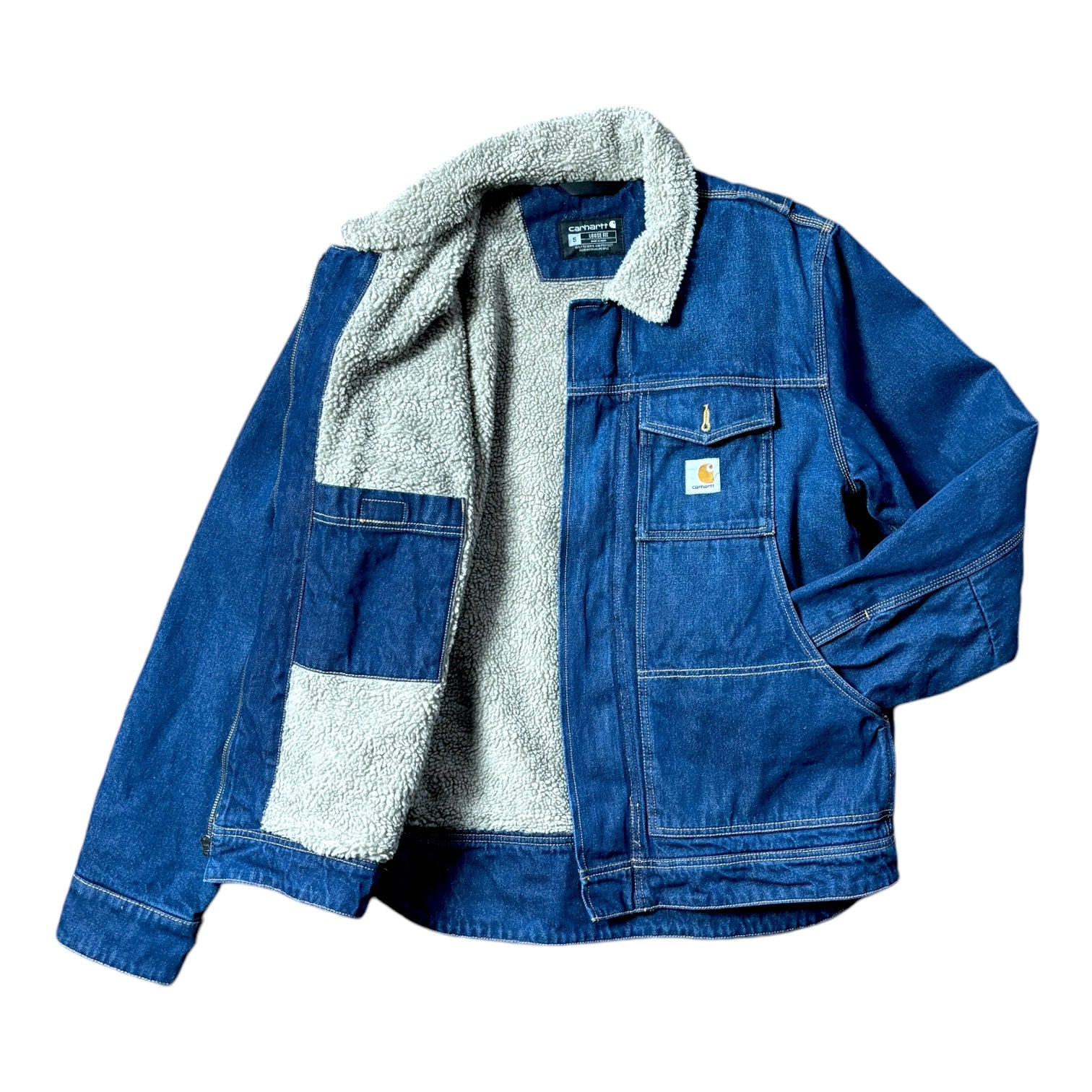 Carhartt Denim Sherpa-Lined Jacket Loose Fit – Ex Materia