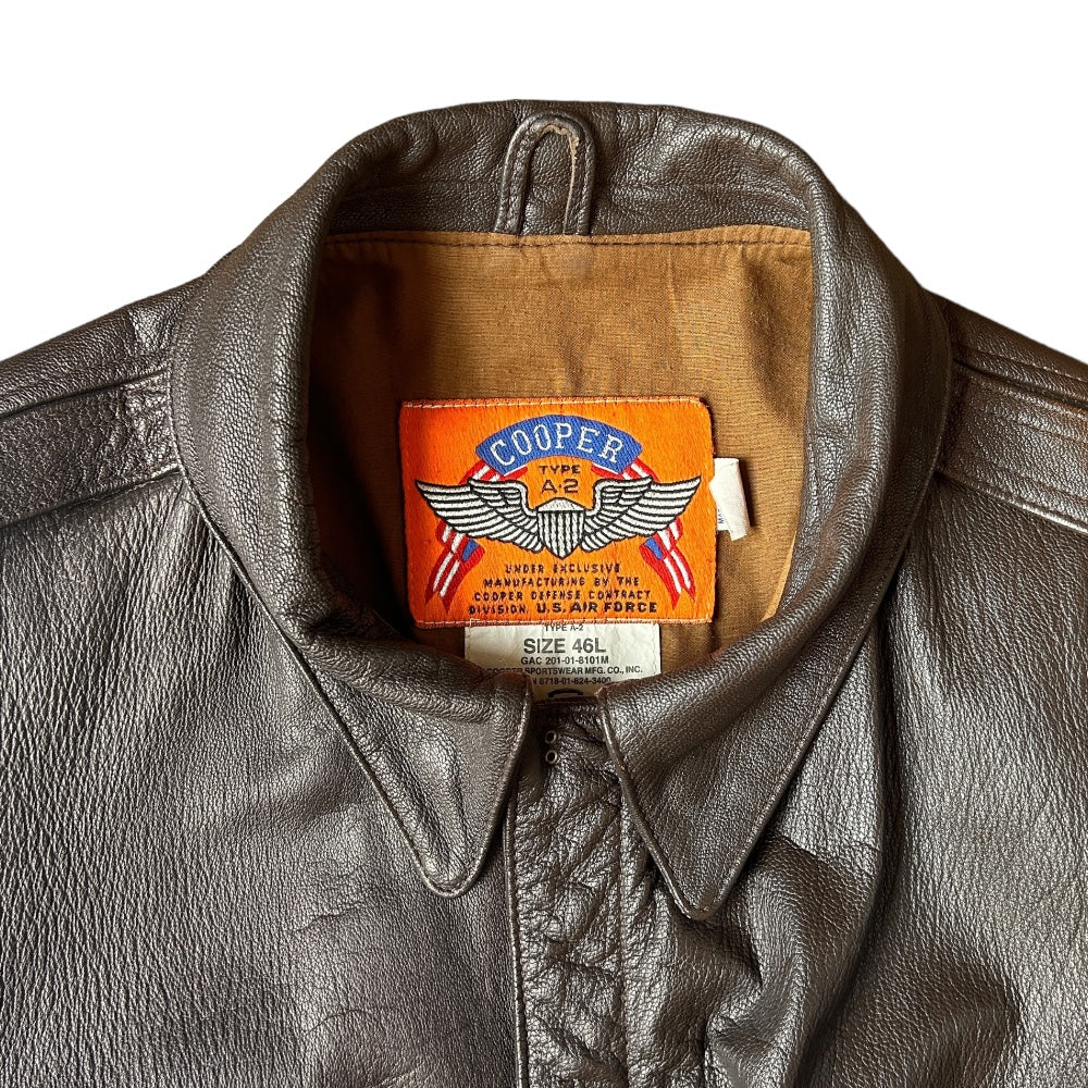 Vintage Cooper A-2 Made In USA Leather Flight Jacket - Ex Materia