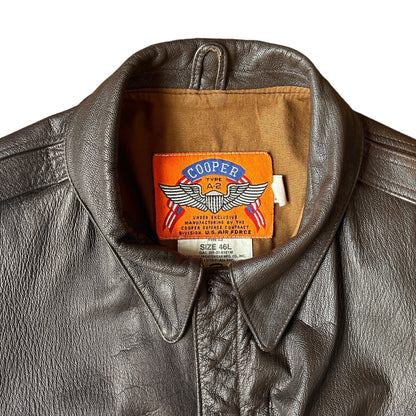 Vintage Cooper A-2 Made In USA Leather Flight Jacket - Ex Materia