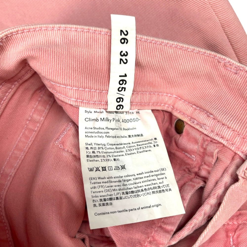 Acne Studios Climb Milky Pink Jeans - Ex Materia