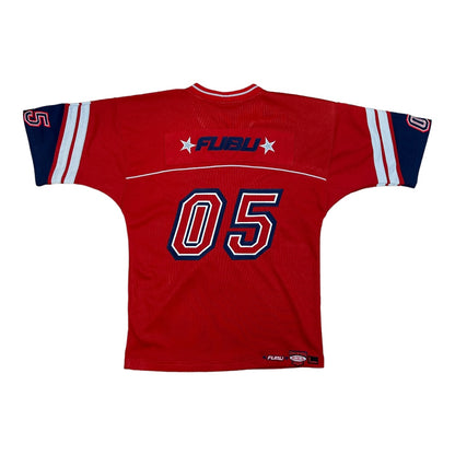 Vintage FUBU Red Short Sleeve Embroidered T-Shirt - Ex Materia