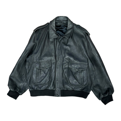 Leather Bomber Jacket - Ex Materia