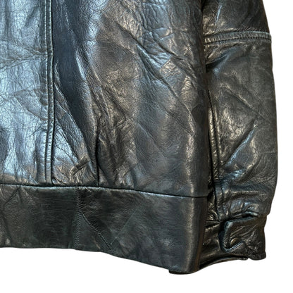 Vintage Leather Bomber Jacket - Ex Materia