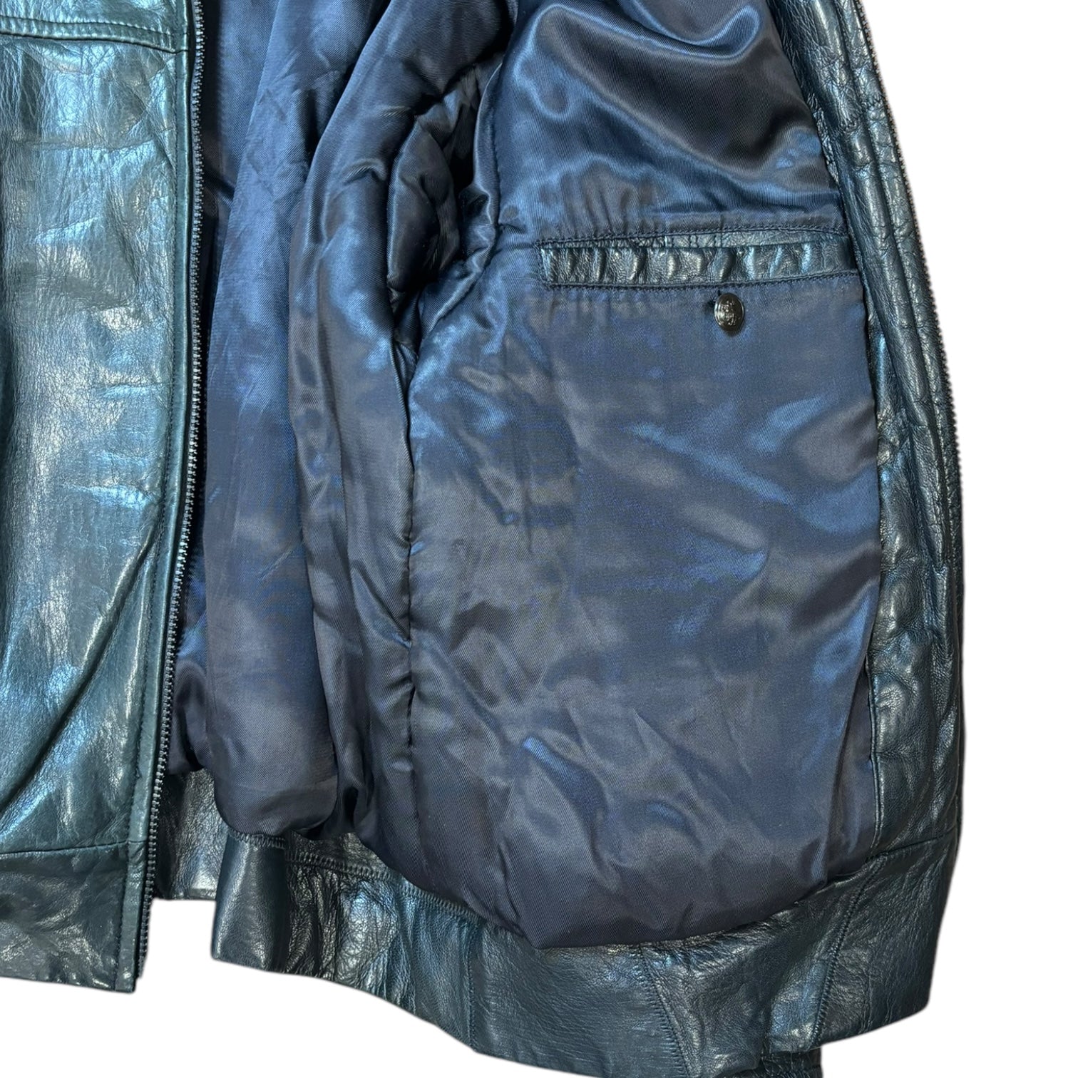 Vintage Leather Bomber Jacket - Ex Materia