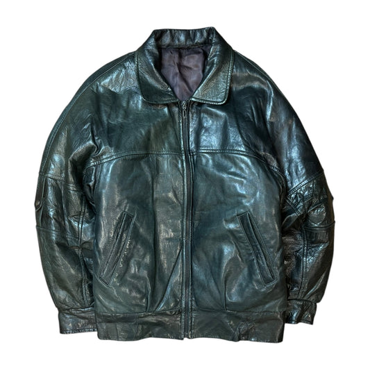 Vintage Leather Bomber Jacket - Ex Materia