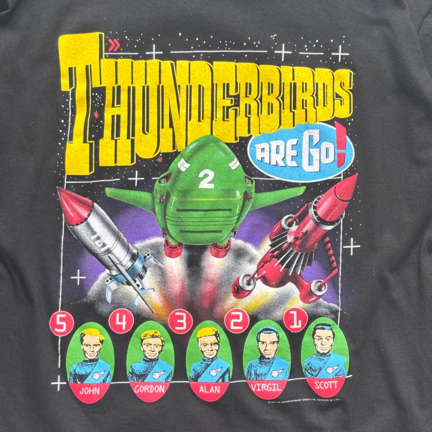 Vintage 1991 Thunderbirds “Are Go” Movie Promo T-shirt